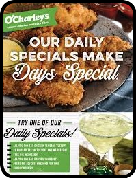 o'charley's daily specials